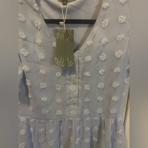 Women’s Spring Easter Dress_Babydoll Polkadot_Powder Blue_XS_Women - Picture 3 of 6